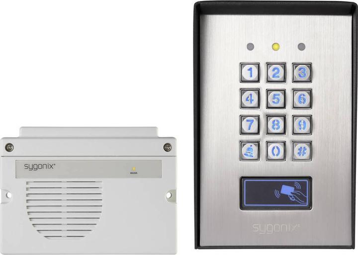 Produktbild Sygonix Codeschloss Ip66 Transponder Oberflächenmontage (Elektronische Zahlenkombination, Schlüsselkarte)