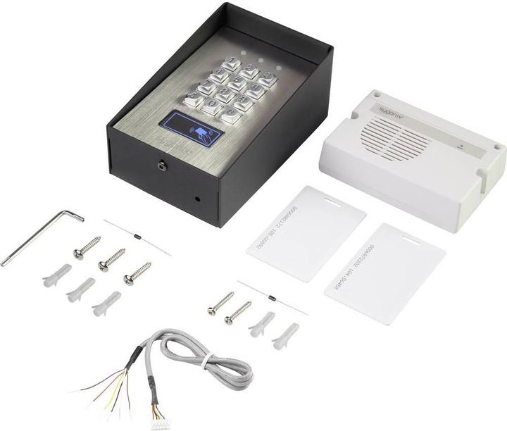 Produktbild Sygonix Codeschloss Ip66 Transponder Oberflächenmontage (Elektronische Zahlenkombination, Schlüsselkarte)