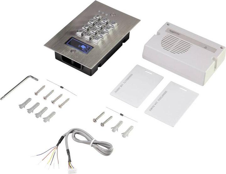 Actual product image Sygonix 1582021 Code lock flush-mounted (Electronic numerical code, Key card)