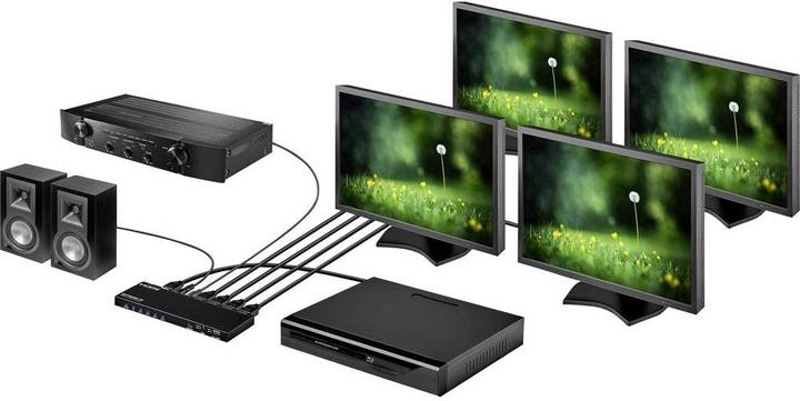 Image du produit SpeaKa Professional Extracteur audio 1x4 HDMI Splitter