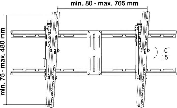Image du produit SpeaKa Professional TV-Wandhalterung für 81 cm (32") - 160 cm (63") Neigbar 75 kg (Mur, 63", 75 kg)
