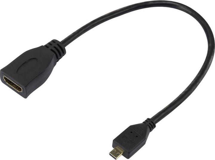Produktbild SpeaKa Professional SpeaKa HDMI-Adapterkabel A auf Micro-HDMI Typ D 0.2 m (0.20 m, HDMI)