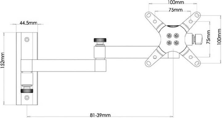 Actual product image SpeaKa Professional TFT/LCDMonitor wall mount telescope 33 76 (Wall, 30")