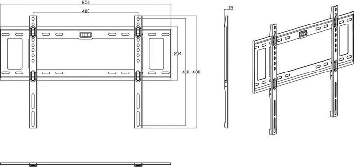 Produktbild SpeaKa Professional TV-Wandhalterung für 81 cm (32”) - 152 cm (60”) Starr 45 kg (Wand, 60", 45 kg)