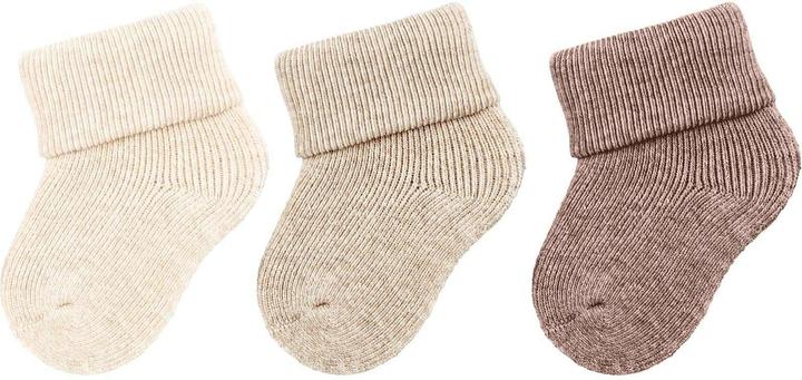 Sterntaler Socken 3er Set uni Natur Mélange One Size (3er Pack, One Size)