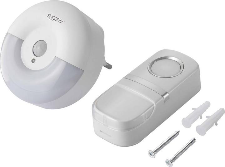 Produktbild Sygonix Funk-Türklingel mit Dämmerungsbeleuchtung, ohne Batterie (Funk)