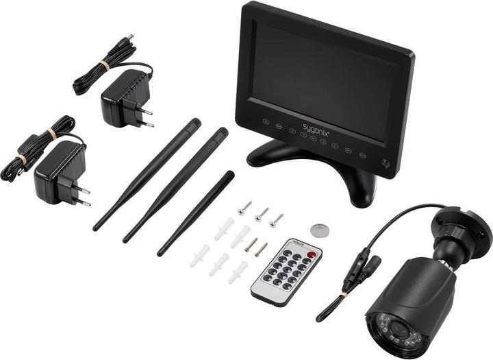 Actual product image Sygonix Radio surveillance set 720P (1280 x 720 pixels)