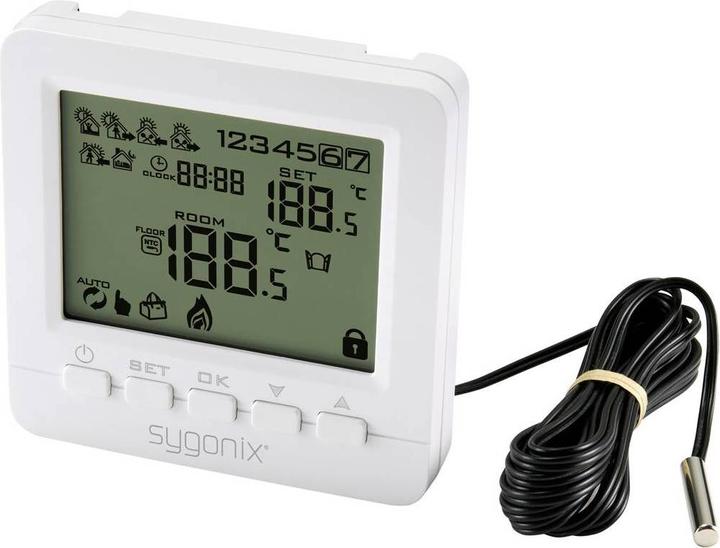 Actual product image Sygonix Room thermostat Programmable heating thermostat, digital