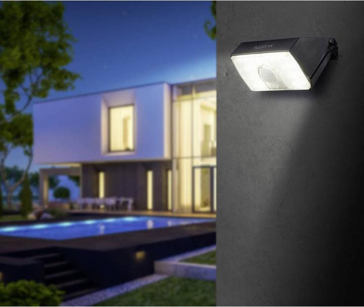 Produktbild Sygonix Solar-Wandleuchte mit PIR Bewegungssensor, 4000 K, 1000 lumen (1000 lm, IP65)