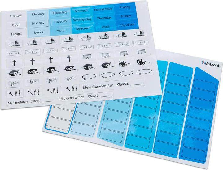Produktbild Betzold Immerwährender Stundenplan (A4, Deutsch, Französisch, Englisch)
