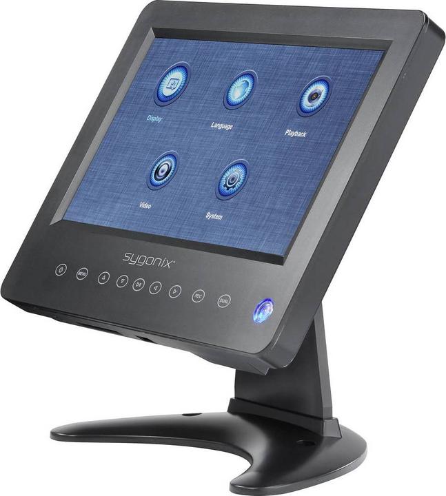 Produktbild Sygonix AHD Ãoeberwachungskamera-Set, LCD-DVR Kombisystem mit 7” LCD-Monitor, 2 x 720p IP65-Kameras (1280 x 720 Pixels)