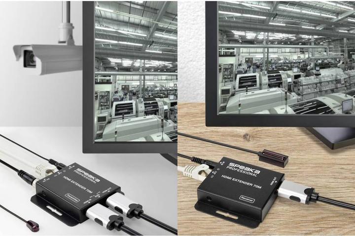 Actual product image SpeaKa Professional 4K HDMI extender (extension) via network cable (Extender)