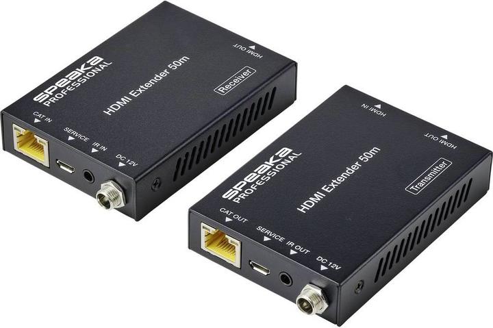 Actual product image SpeaKa Professional HDMI Extender 50 m via network cable with one-way IR (Extender)