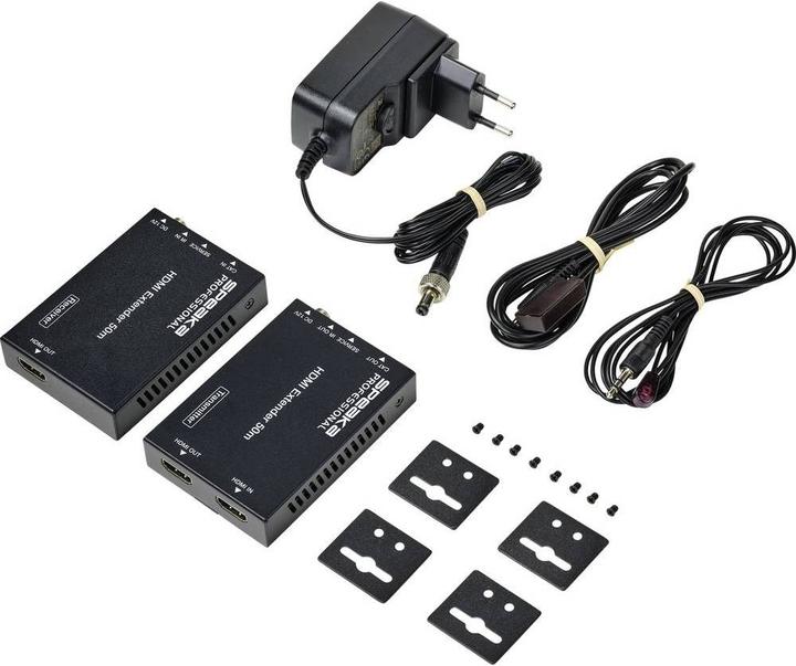 Actual product image SpeaKa Professional HDMI Extender 50 m via network cable with one-way IR (Extender)