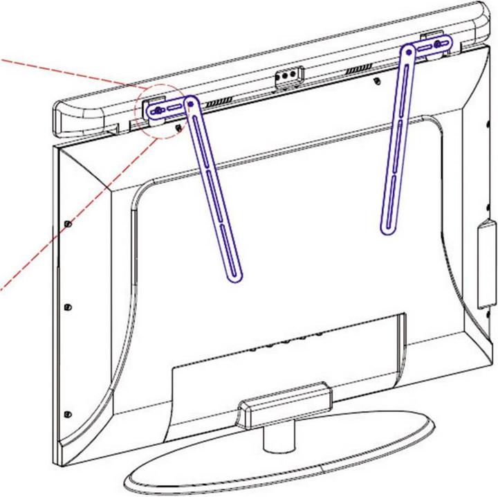 Immagine prodotto SpeaKa Professional Staffa per soundbar Giunti facili (1 coppia, Installazione a parete, Perno di rotazione)