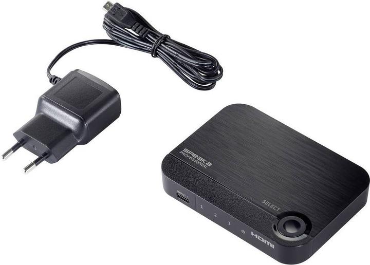 Immagine prodotto SpeaKa Professional SP-HDS-310 Switch HDMI 3x1 con ingresso USB-C