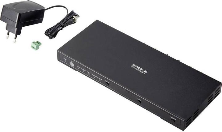 Actual product image SpeaKa Professional 1+4 port HDMI switch Ultra HD capable 3840 x 2160 pixels
