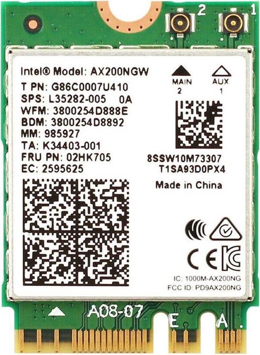 Immagine prodotto Intel Wi-Fi 6 AX200 non vPro (M.2 A Chiave, M.2 E Chiave)