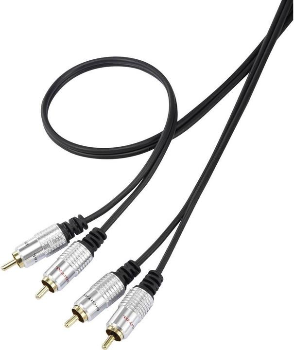Actual product image SpeaKa Professional Speaka SuperSoft RCA Audio Cable (R/L) 1 m (1 m, Cinch)