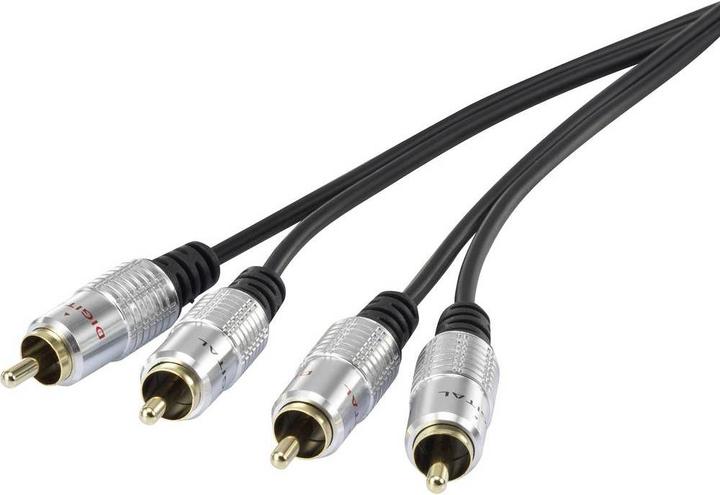Actual product image SpeaKa Professional Speaka SuperSoft RCA Audio Cable (R/L) 1 m (1 m, Cinch)