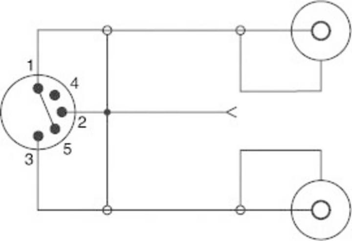 Image du produit SpeaKa Professional RCA/DIN-adaptateur de raccordement fiche DIN 5 pôles 2 x RCA femelle (Séparateur audio)
