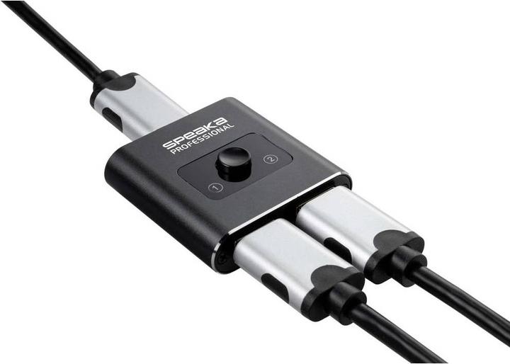 Produktbild SpeaKa Professional Speaka 2 Port HDMI-Switch bidirektional verwendbar 3840 x 2160 Pixel 60Hz