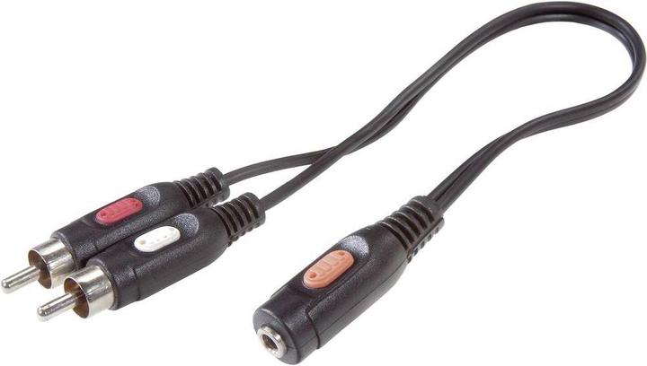 Immagine prodotto SpeaKa Professional Cavo adattatore cinch/jack 2x spina cinch presa jack (1.50 m, Cinch, 2,5 mm)