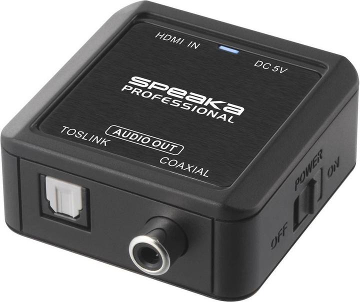Productafbeelding SpeaKa Professional HDMI (eARC/ARC) naar Coax/Toslink Adapter (HDMI-modulator, Toslink adapter)