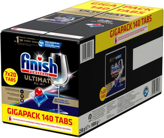 Produktbild Finish Ultimate All in 1 Spülmaschinentabs Gigapack (Tabs, 140 Waschgänge)