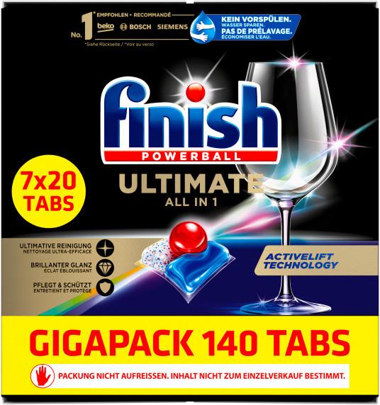 Produktbild Finish Ultimate All in 1 Spülmaschinentabs Gigapack (Tabs, 140 Waschgänge)