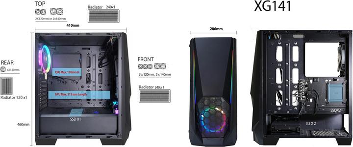 Actual product image Xilence Enclosure Xilent Blast ARGB (XG141) (Mini-ITX, ATX)