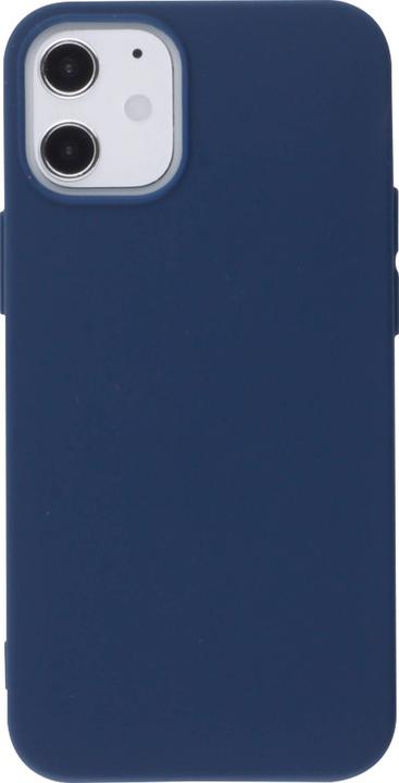 PhoneLook Hülle Silikon Mat dunkelblau (Apple iPhone 12)