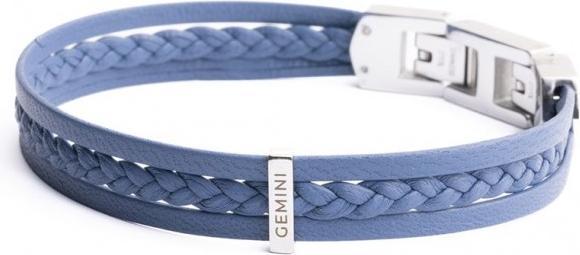 Produktbild Gemini ARMBAND - BLAUES LEDER - 19+2 CM (21 cm, italienisches Leder, Nappaleder)