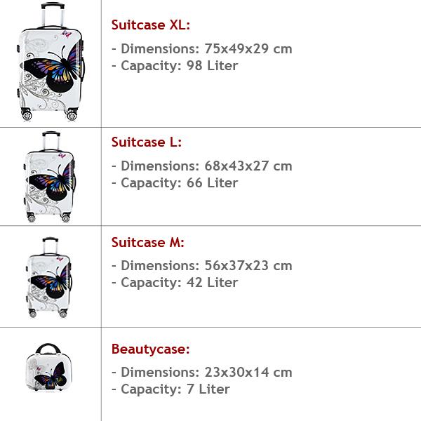 Image du produit Monzana Valigia rigida (98 l, M (50 - 90l), L (90 - 115l), XL (à partir de 115l))