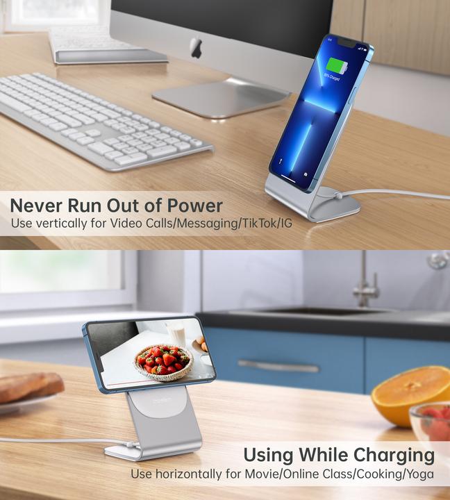 Actual product image Choetech Magnetic Charging Holder Bracket (15 W)