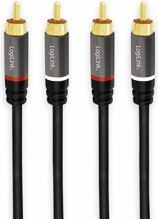Produktbild LogiLink 2xCinch – 2xCinch (1 m, 3.5mm Klinke (AUX))