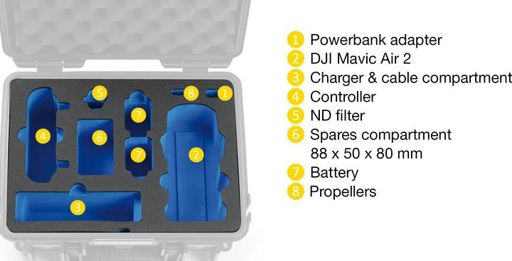 Produktbild B&W International Copter Case Type 3000 (Drohnen Koffer, DJI Mavic Air 2)