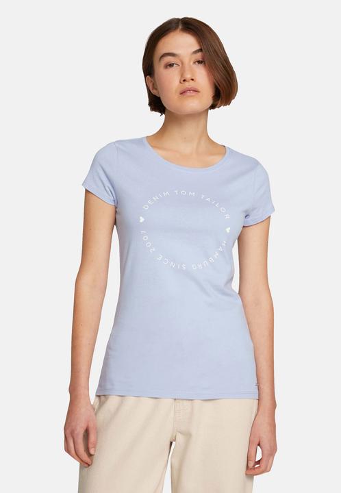 Produktbild Tom Tailor Shirt Basic-T-Shirt im 2-Pack mit Rundhalsausschnitt und Logo-Print in Loose Fit (S)