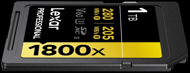 Actual product image Lexar Professional (1000 GB, SDXC, U3, UHS-II)