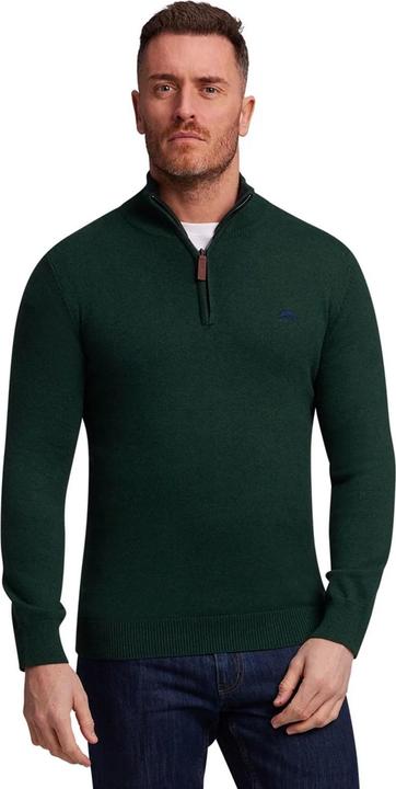 Actual product image Raging Bull Mens Classic Knitted Cashmere Blend Quarter Zip Jumper (XXL)