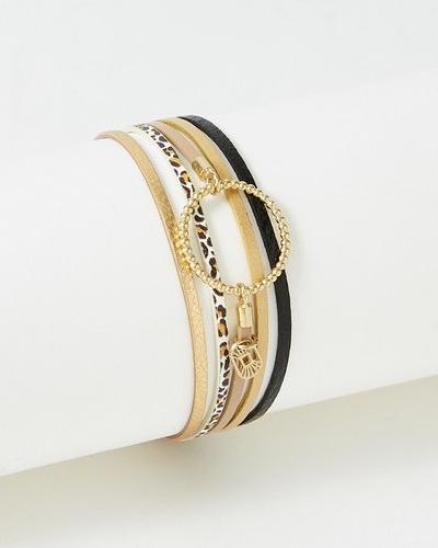 Immagine prodotto Flowers Forzoé Bracciale Annabelle - Piastra In Ottone - Vera Pelle (Piastra in ottone)