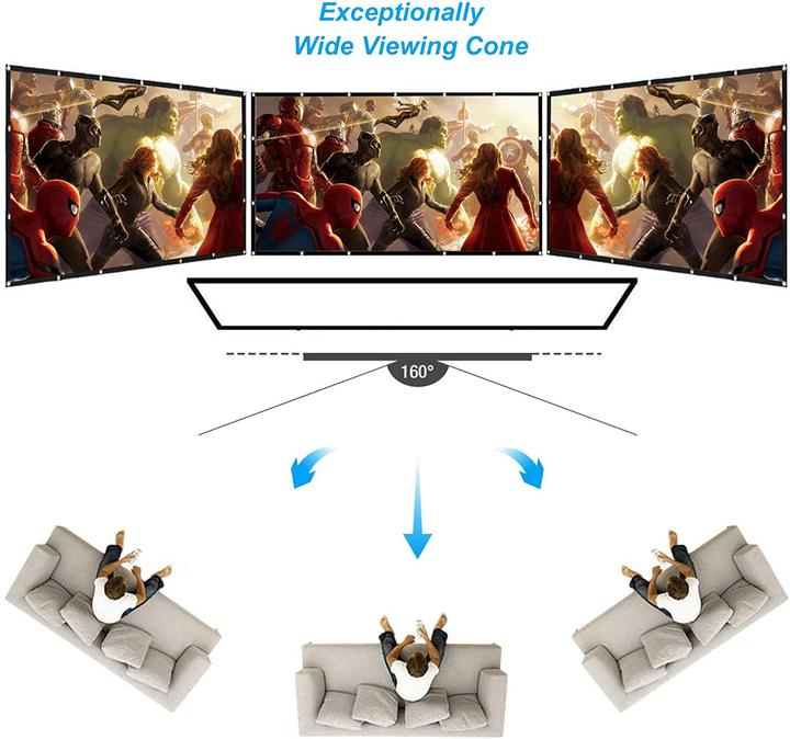 Actual product image Towond Projector screen (150", 16:9)