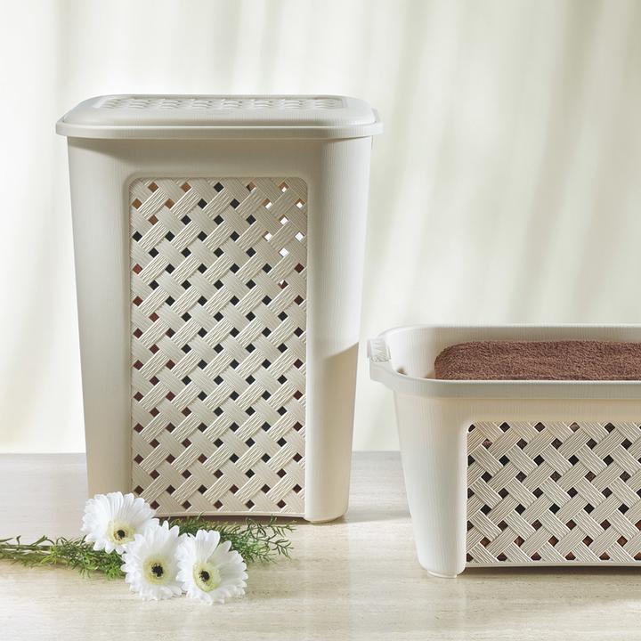 Immagine prodotto Tontarelli Cesta Portabiancheria Arianna 50L - Angora (50 l)