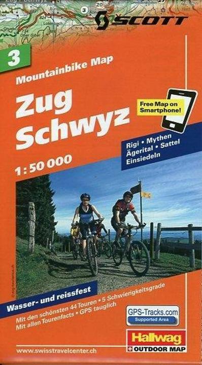 Produktbild MTB-Karte 03 Zug - Schwyz 1:50.000 (Italienisch, Französisch, Deutsch, Englisch, 2014)