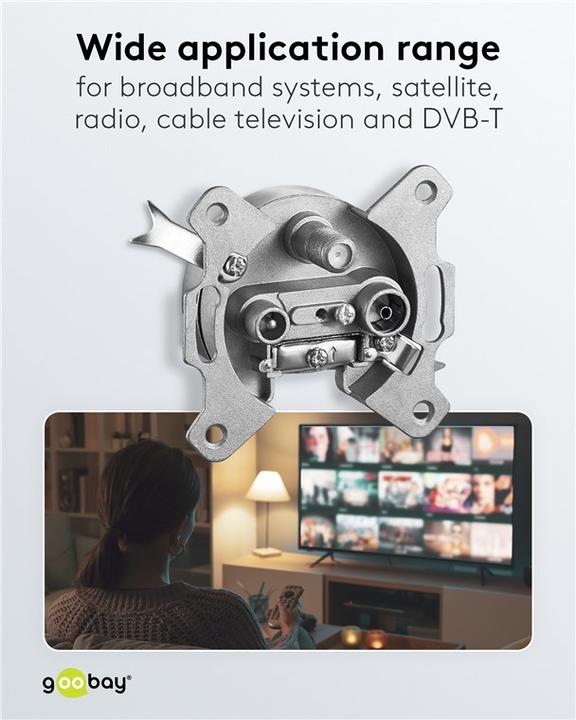 Produktbild Goobay SAT AD 03-01 DC - Anschlussdose, Unterputz (3.50 dB, Antennendose)