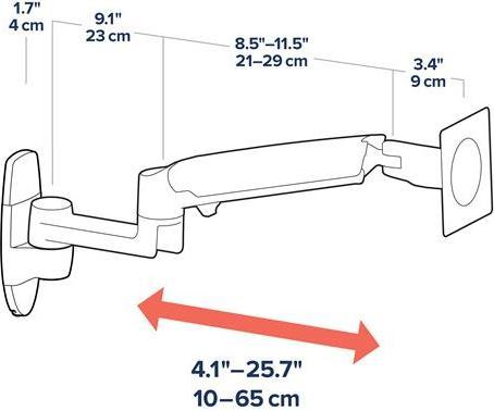 Immagine prodotto Ergotron LX Wall Monitor Arm (Muro, 34.02")