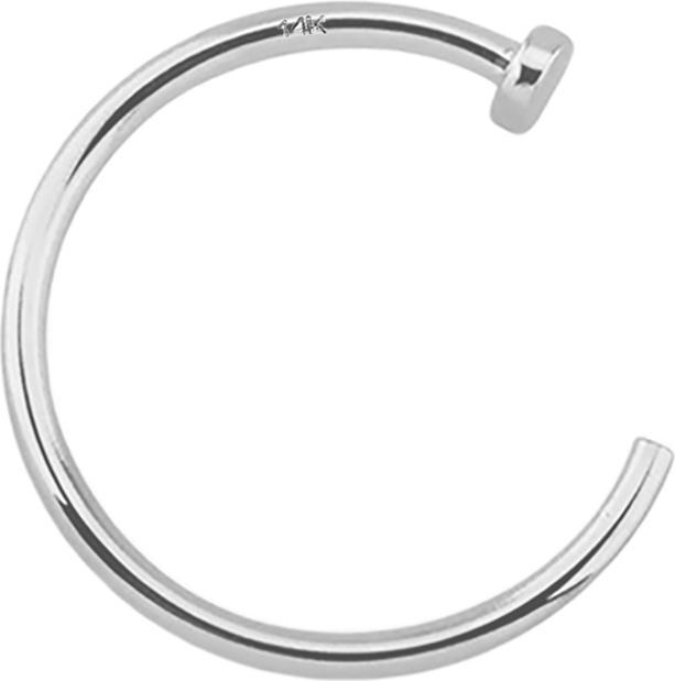 Actual product image Star Piercing Nose ring open 14k white gold (without brass, 14k gold)