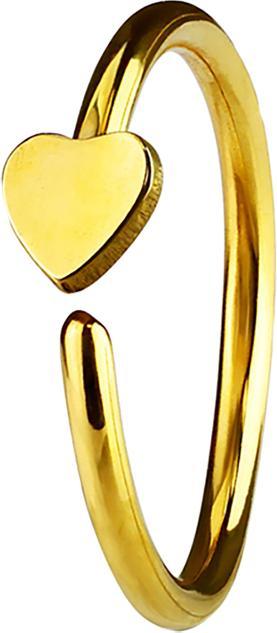 Image du produit Star Piercing Micro piercing anneau avec coeur doré (Acier chirurgical 316L, sans laiton)