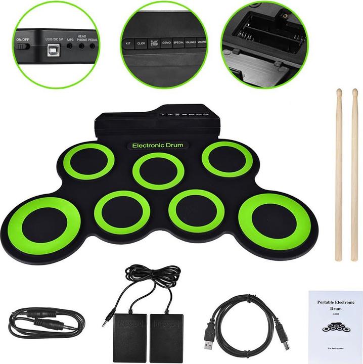 Actual product image NN Roll Up Drum Pad - retractable electronic drums