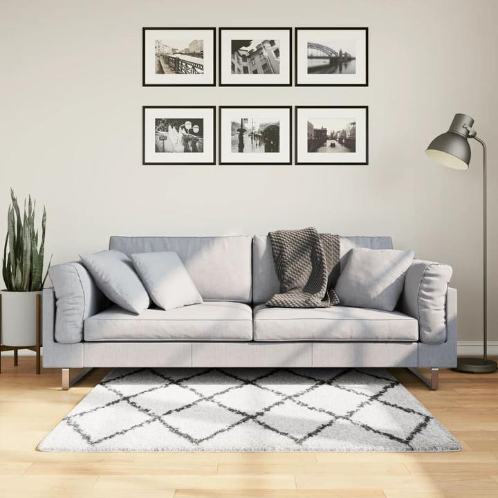 Actual product image VidaXL Shaggy high pile modern carpet (120 x 120 cm)
